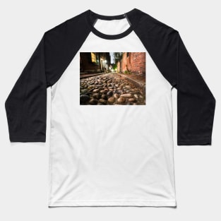 Acorn Street Cobblestone Detail Boston MA Baseball T-Shirt